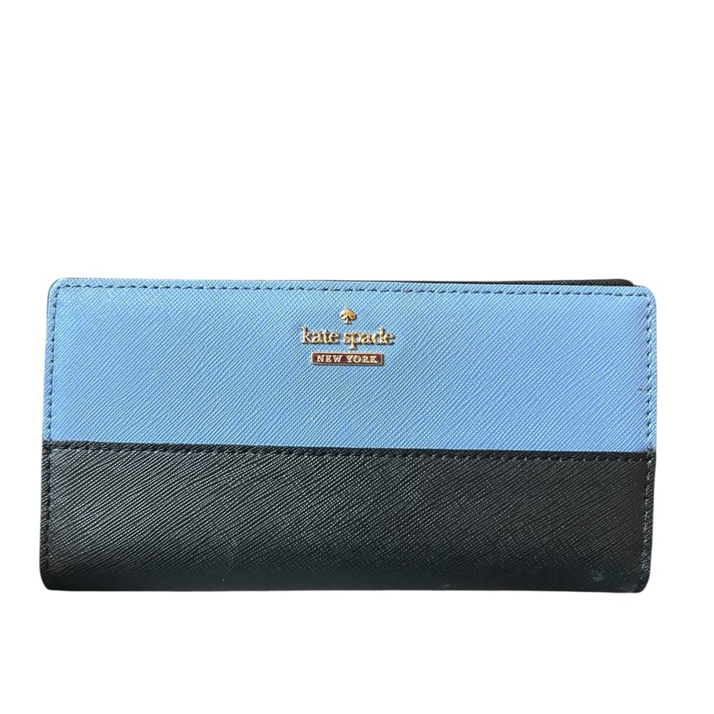 Kate Spade Two-Tone Blue and Black Wallet